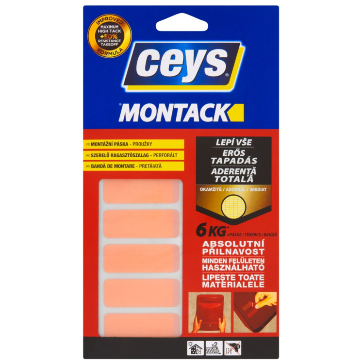 Ceys Montack Express oboustranné montážní pásky, 48 × 18 mm, 10 ks