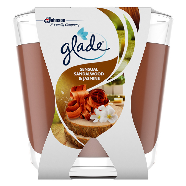 Glade svíčka vonná Decor Sensual Sandalwood &amp; Jasmine, 70 g