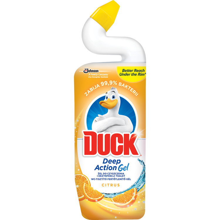 Duck 5v1 Citrus Wc tekutý čistič s citrusovou vůní, 750 ml