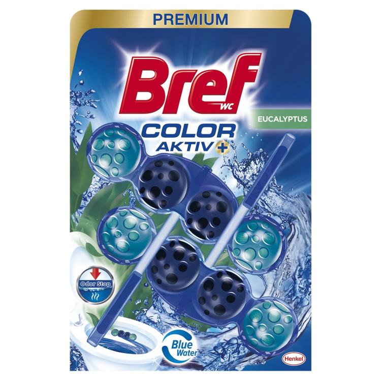 Bref WC blok Color Aktiv Eucalyptus, 2× 50 g