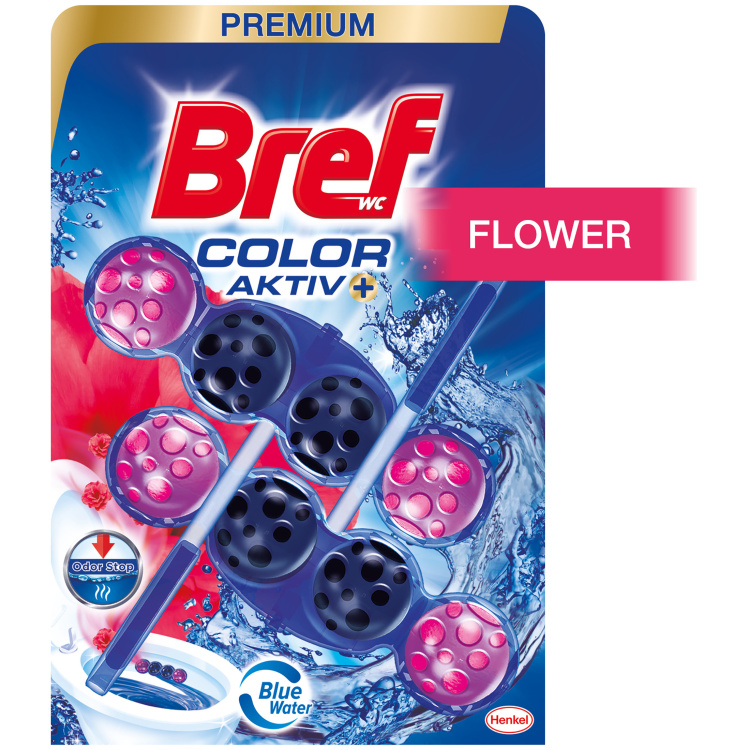 Bref WC blok Color Aktiv Flower, 2× 50 g