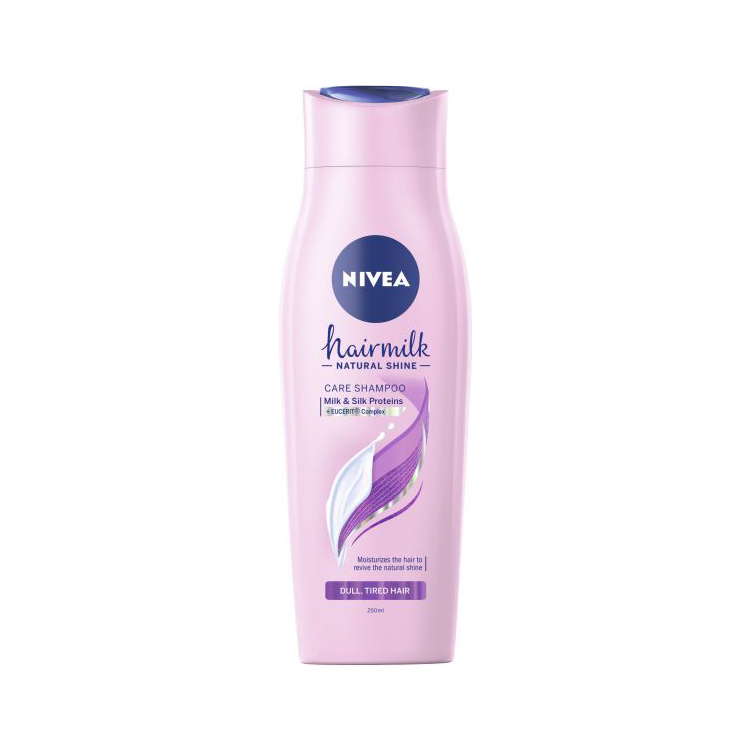 Nivea Hairmilk Natural Shine pečující šampon, 250 ml