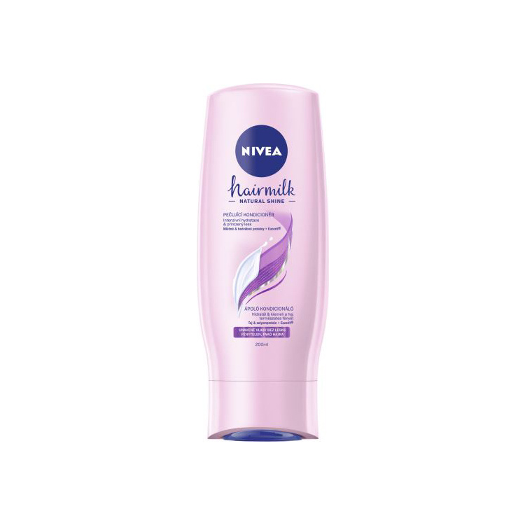 Nivea Hairmilk Natural Shine pečující kondicionér, 200 ml