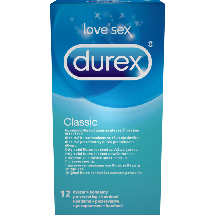 Durex Classic easy-on kondomy, 12 ks