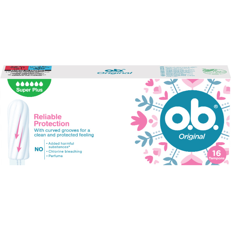 O.B. Original Super Plus tampony, 16 ks