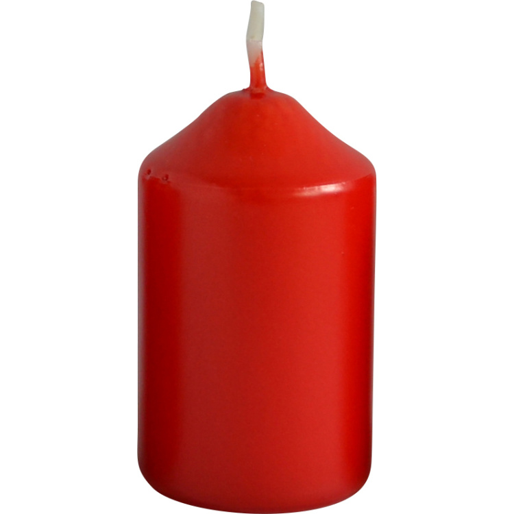 Bony adventní svíčka červená metalická 40 × 60 mm, 4 ks