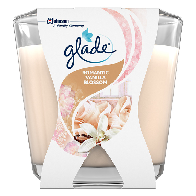 Glade svíčka vonná Decor Romantic Vanilla Blossom, 70 g