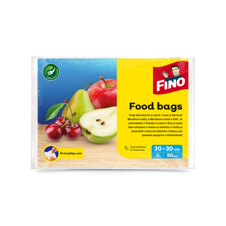 Fino mikrotenové svačinové sáčky, 20 x 30 cm, 7 µm, 50 ks