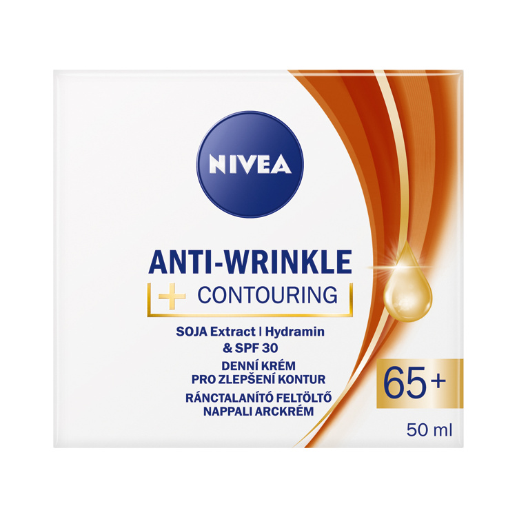 Nivea Anti-Wrinkle denní krém pro zlepšení kontur 65+, 50ml