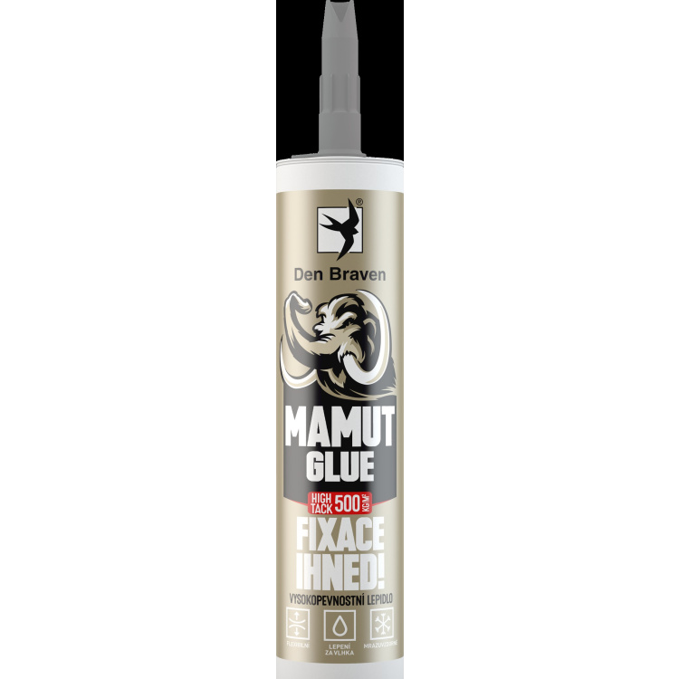 Den Braven Mamut Glue High Tack univerzální montážní lepidlo, šedé, 290 ml