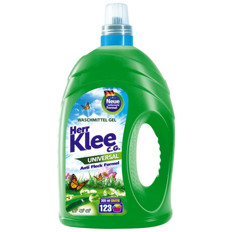 Herr Klee Universal prací gel, 123 praní, 4,305 l