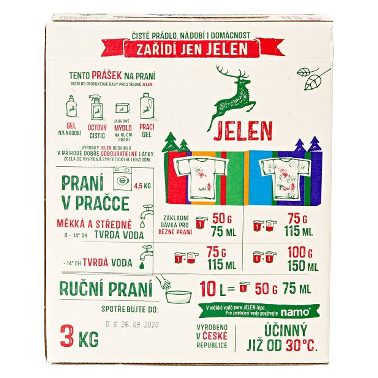 Jelen prací prášek Color, 60 praní, 3 kg