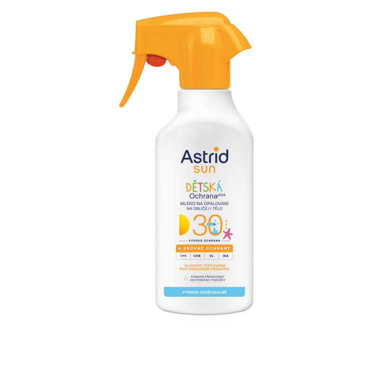 Astrid Sun Kids OF 30 dětské mléko na opalování ve spreji, 200 ml