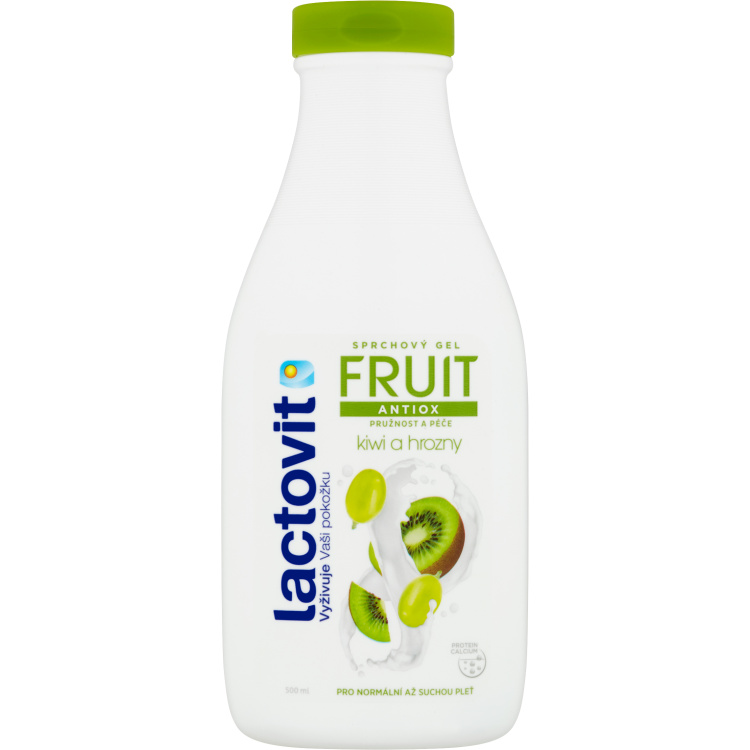 Lactovit Fruit Antiox kiwi a hrozny sprchový gel, 500 ml