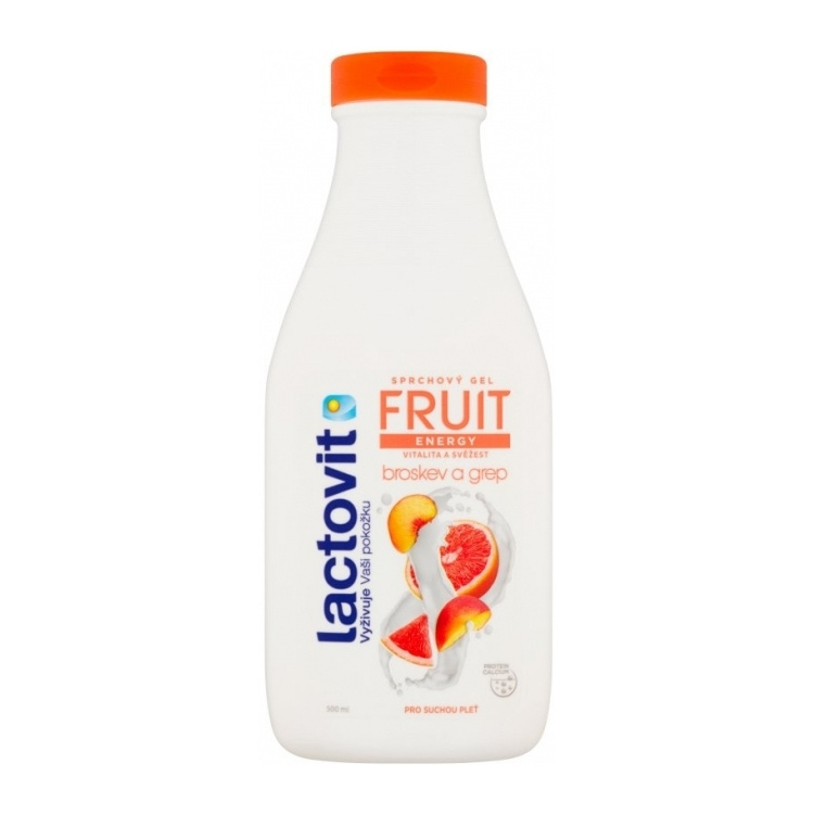 Lactovit Fruit Energy broskev a grep sprchový gel, 500 ml