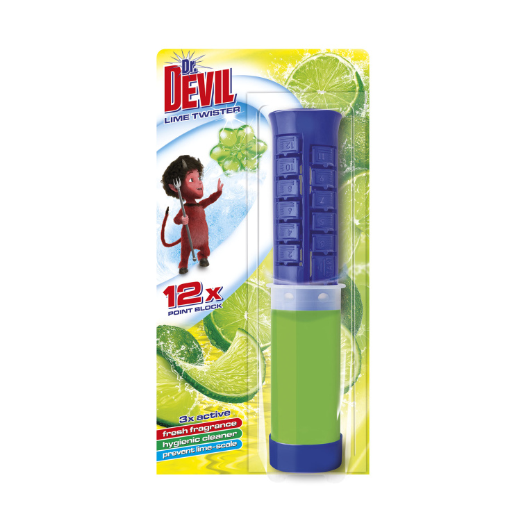 Dr. Devil 3v1 Point Block WC blok v tubě Lime Twister, 75 ml