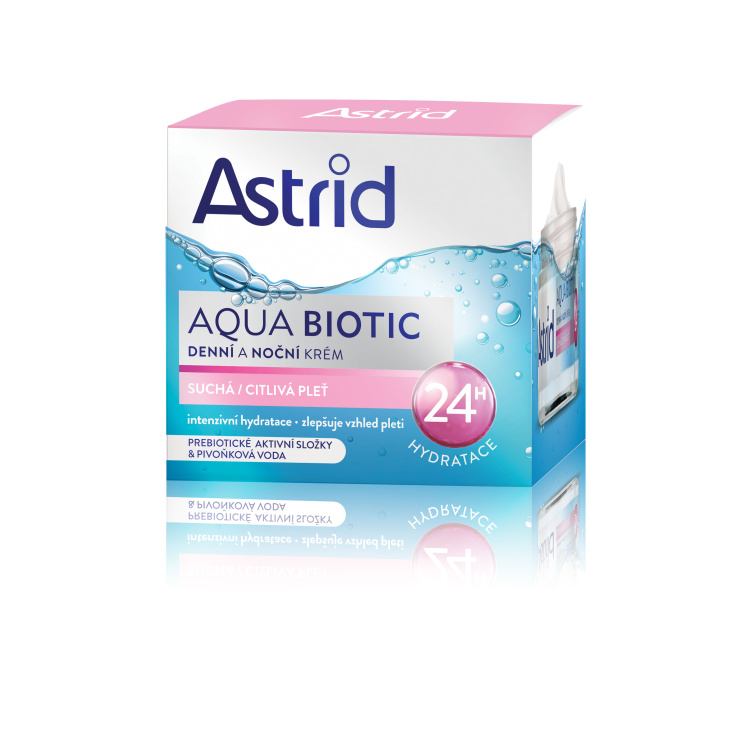 Astrid Aqua Biotic denní a noční krém suchá a citlivá pleť, 50 ml