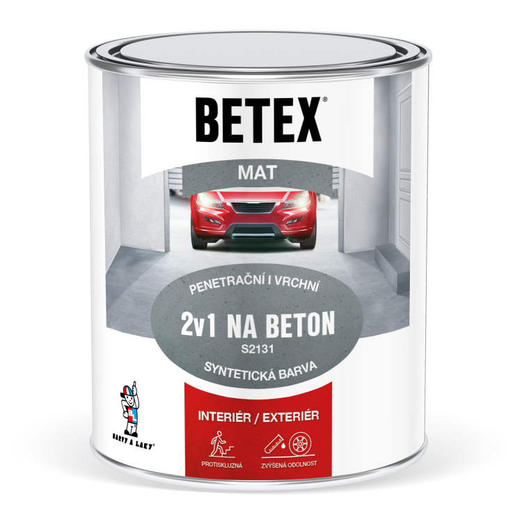 BETEX 2v1 na beton základní i vrchní barva na beton S2131