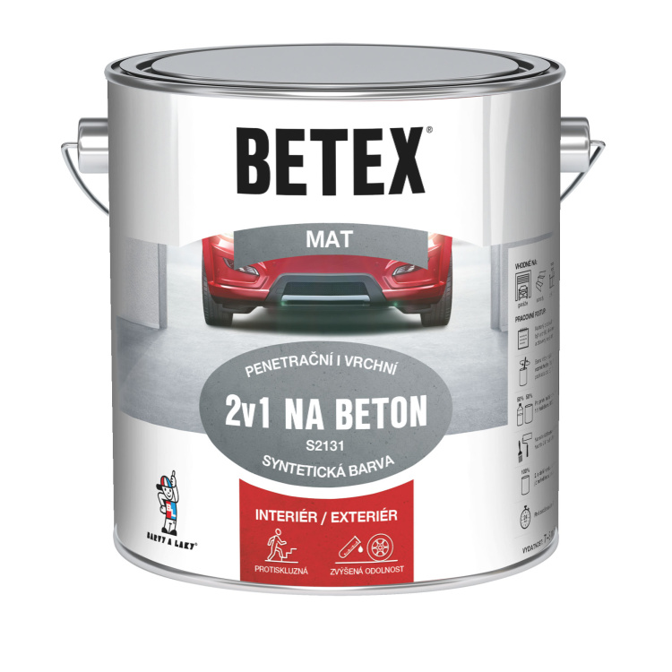 BETEX 2v1 na beton základní i vrchní barva na beton S2131