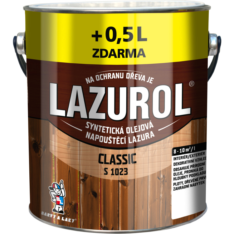 Lazurol Classic S1023 tenkovrstvá lazura na dřevo s obsahem olejů