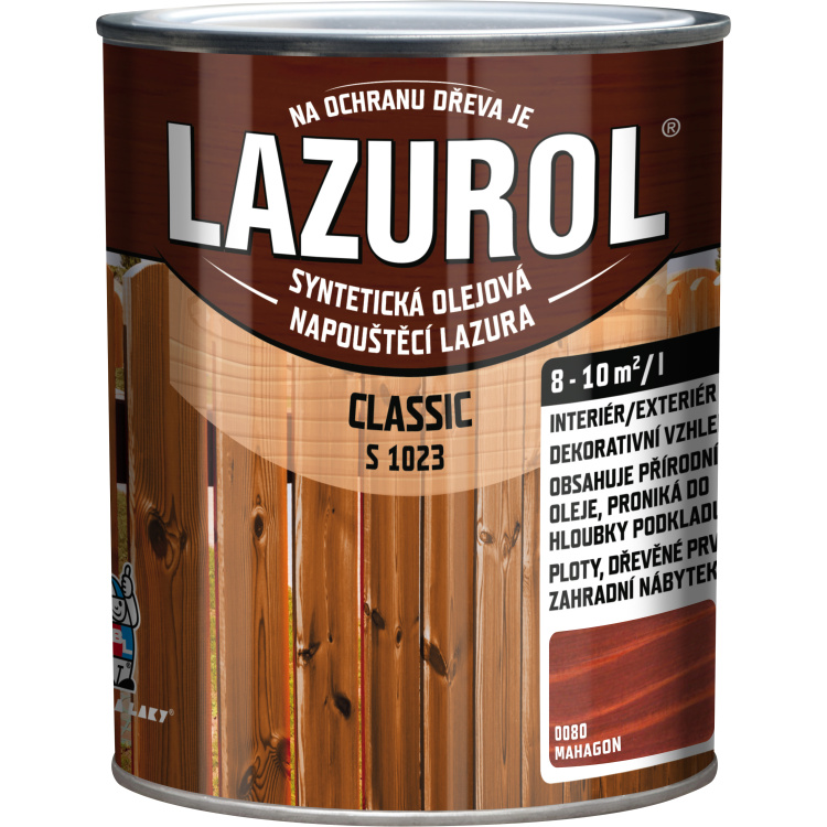 Lazurol Classic S1023 tenkovrstvá lazura na dřevo s obsahem olejů