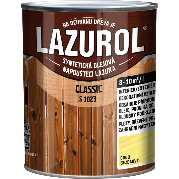 Lazurol Classic S1023 tenkovrstvá lazura na dřevo s obsahem olejů