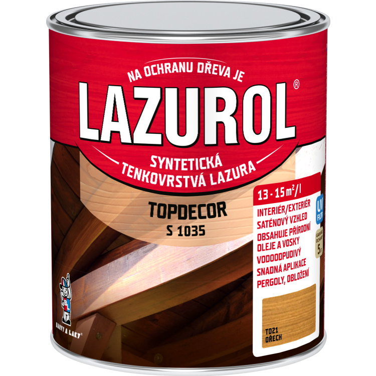 LAZUROL Topdecor tenkovrstvá lazura na dřevo S1035