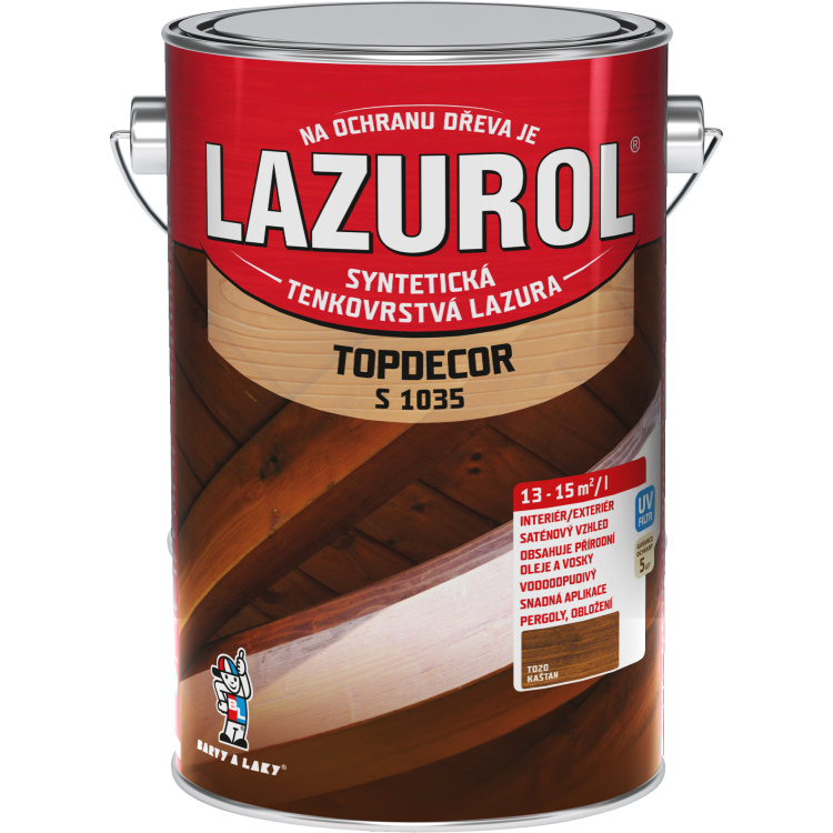 LAZUROL Topdecor tenkovrstvá lazura na dřevo S1035