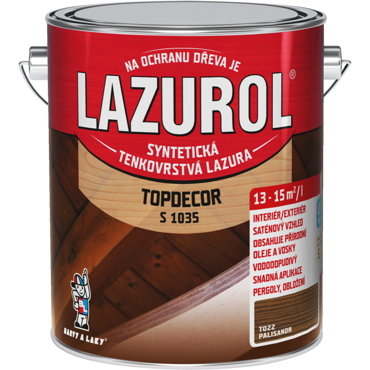 LAZUROL Topdecor tenkovrstvá lazura na dřevo S1035