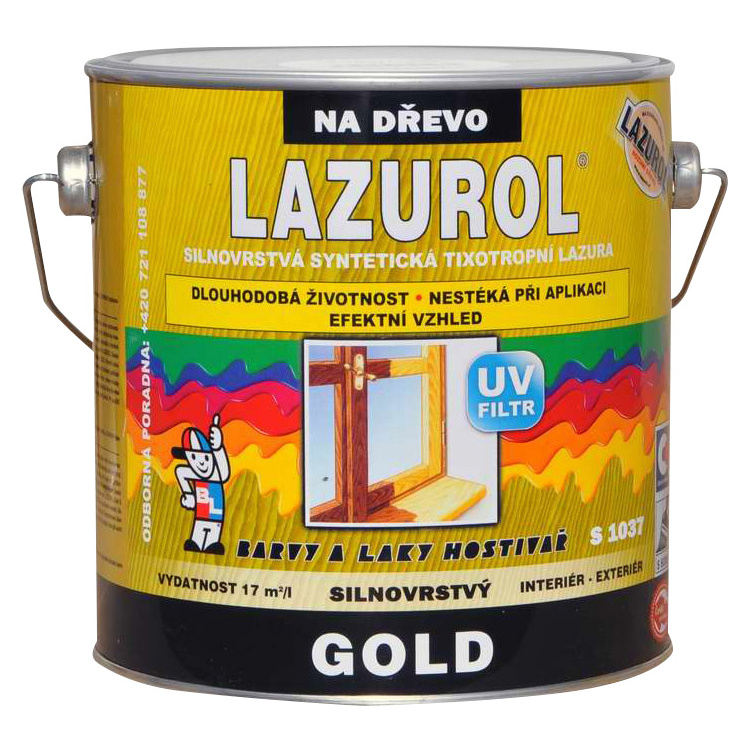 LAZUROL Gold silnovrstvá lazura na dřevo S1037