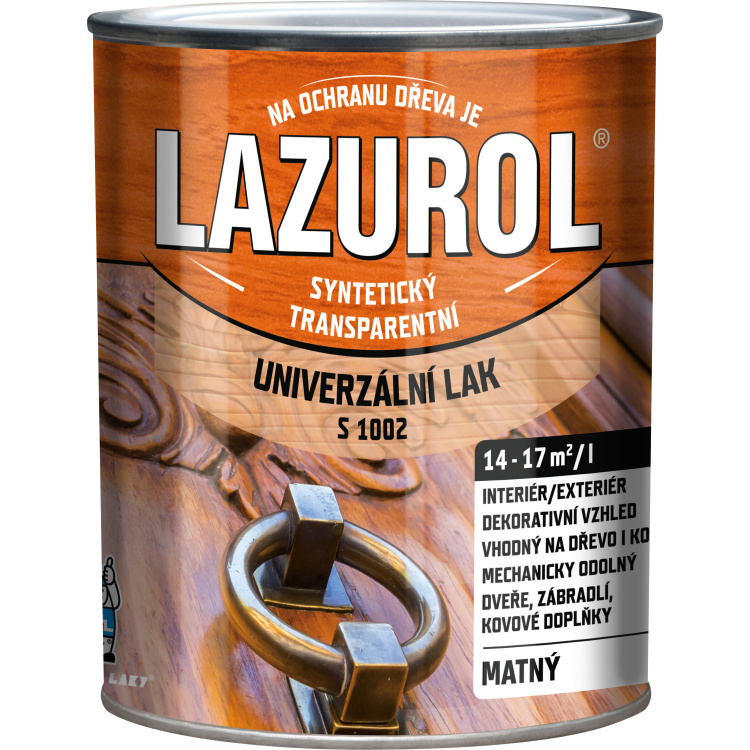 Lazurol S1002 mat, lak na kov a dřevo, bezbarvý