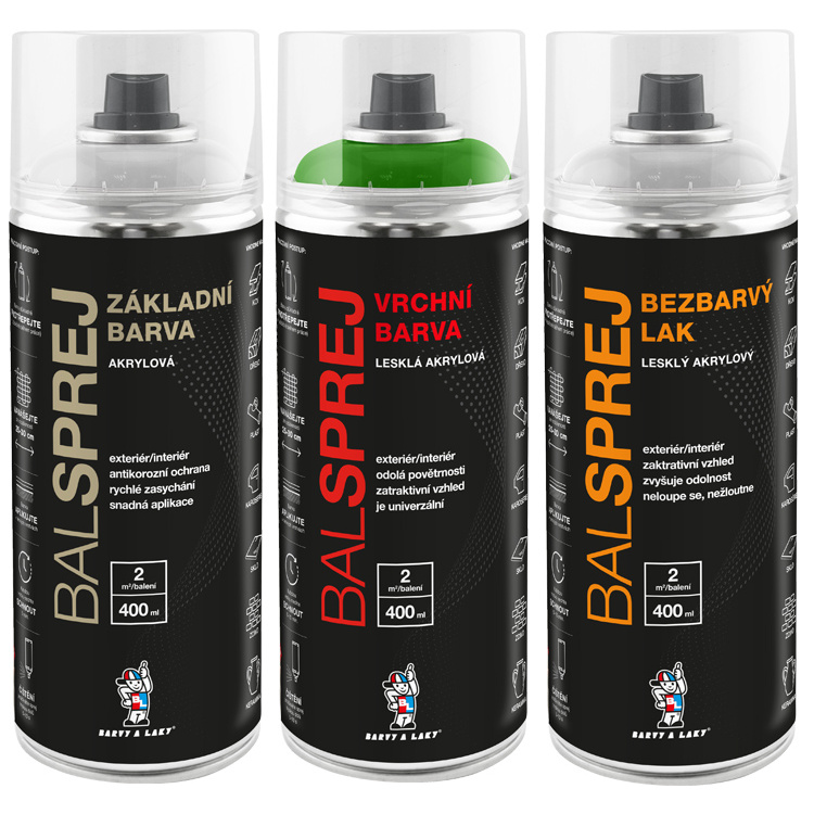 BALSPREJ základní univerzální barva ve spreji 400 ml
