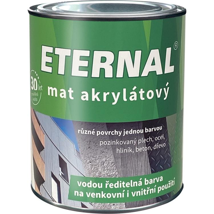 Eternal mat akrylátový univerzální barva na dřevo, kov, beton