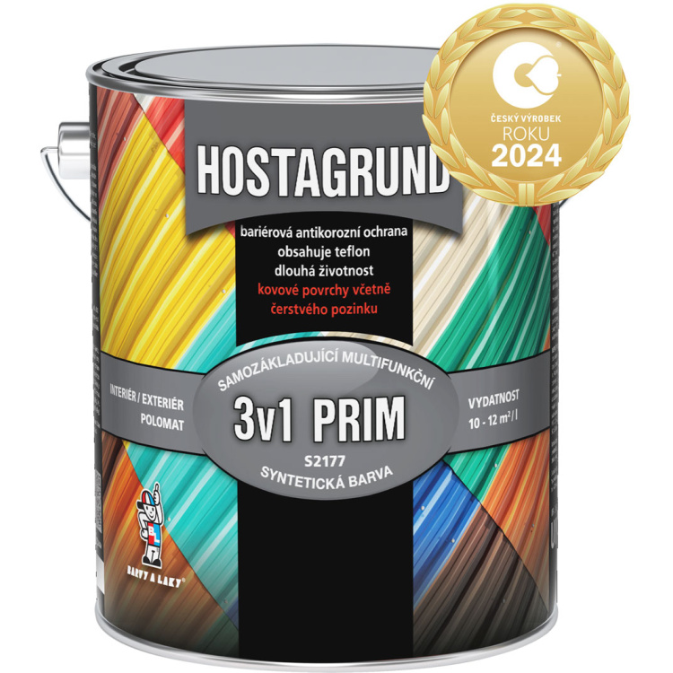 HOSTAGRUND Prim 3v1 základní i vrchní barva na kov S2177