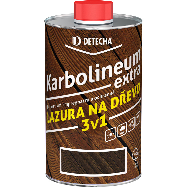 Detecha Karbolineum Extra 3v1 barva na dřevo