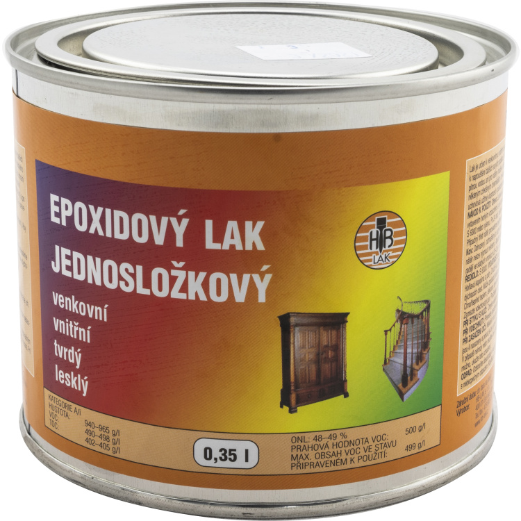 HB-Lak epoxidový jednosložkový lak na dřevo a kov, lesklý