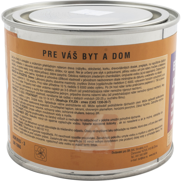 HB-Lak epoxidový jednosložkový lak na dřevo a kov, lesklý