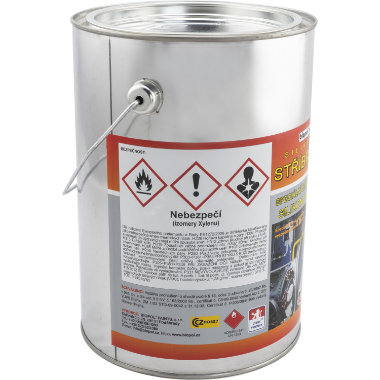 Biopol Paints Silikonová stříbřenka, žáruvzdorná do 500 °C