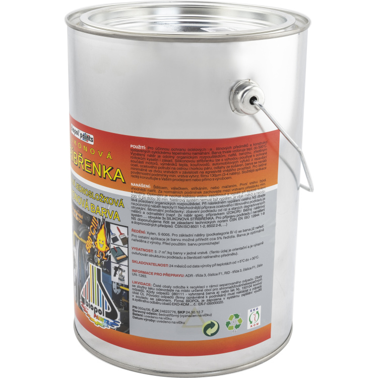 Biopol Paints Silikonová stříbřenka, žáruvzdorná do 500 °C