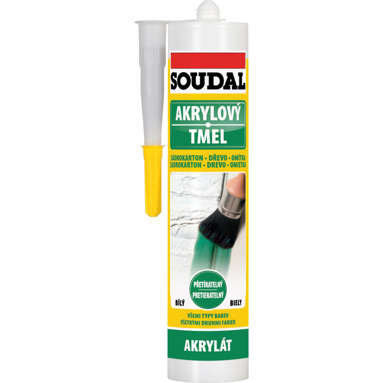 Soudal akrylový těsnící tmel, přetíratelný, 300 ml