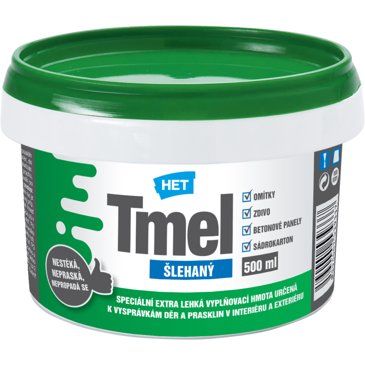 Het šlehaný lehčený tmel