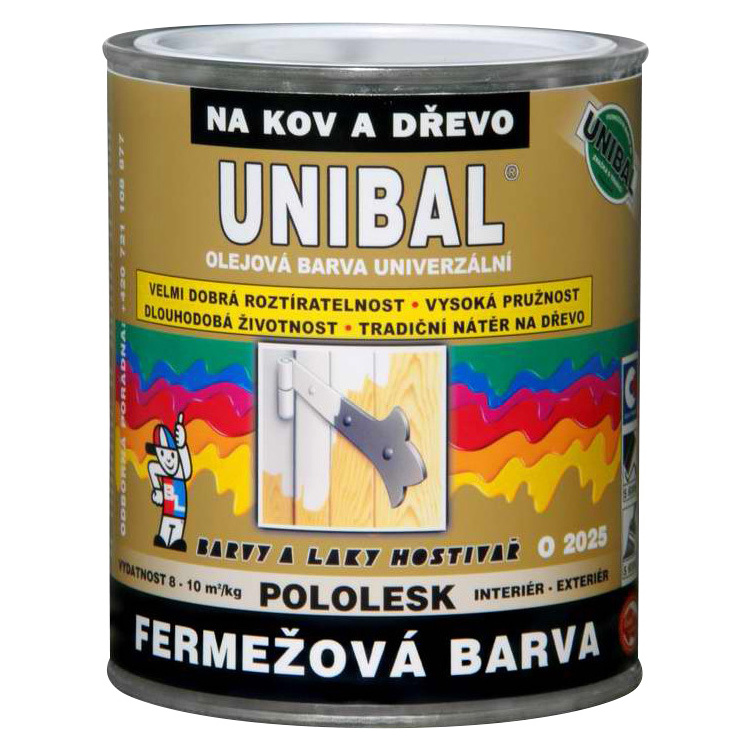 UNIBAL fermežová barva na dřevo a kov samozákladující O2025