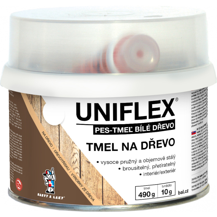Uniflex PES-TMEL dřevo, tmel na dřevo, bílý
