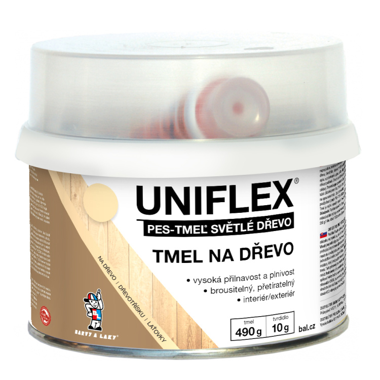 Uniflex PES-TMEL dřevo, tmel na dřevo, světlé dřevo