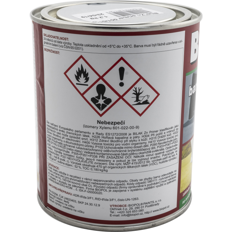 Bilak Zn Primer základní barva na ocelové konstrukce pod vodu, šedá