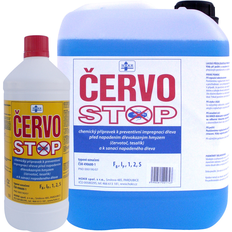 Červostop antiparazitní impregnace dřeva proti hmyzu