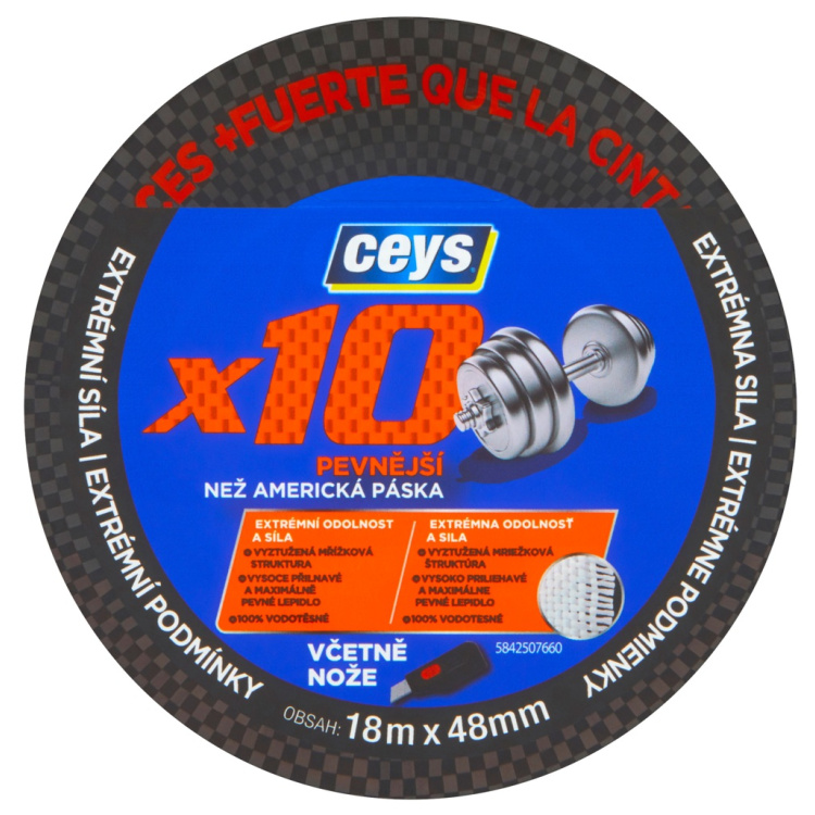 Ceys Profesionální páska x10, 18 m × 48 mm