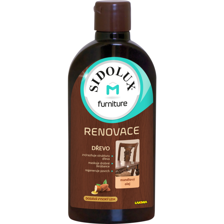 Sidolux M Renovace Mandle mléko na nábytek, 300 ml