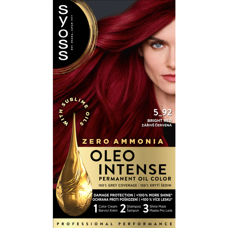 Syoss Oleo Intense olejová barva na vlasy 5-92 Zářivě Červený
