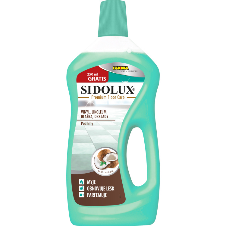 Sidolux Premium Floor Care čistič podlah vinyl, linoleum, dlažba, obklady Kokos &amp; máta, 1 l